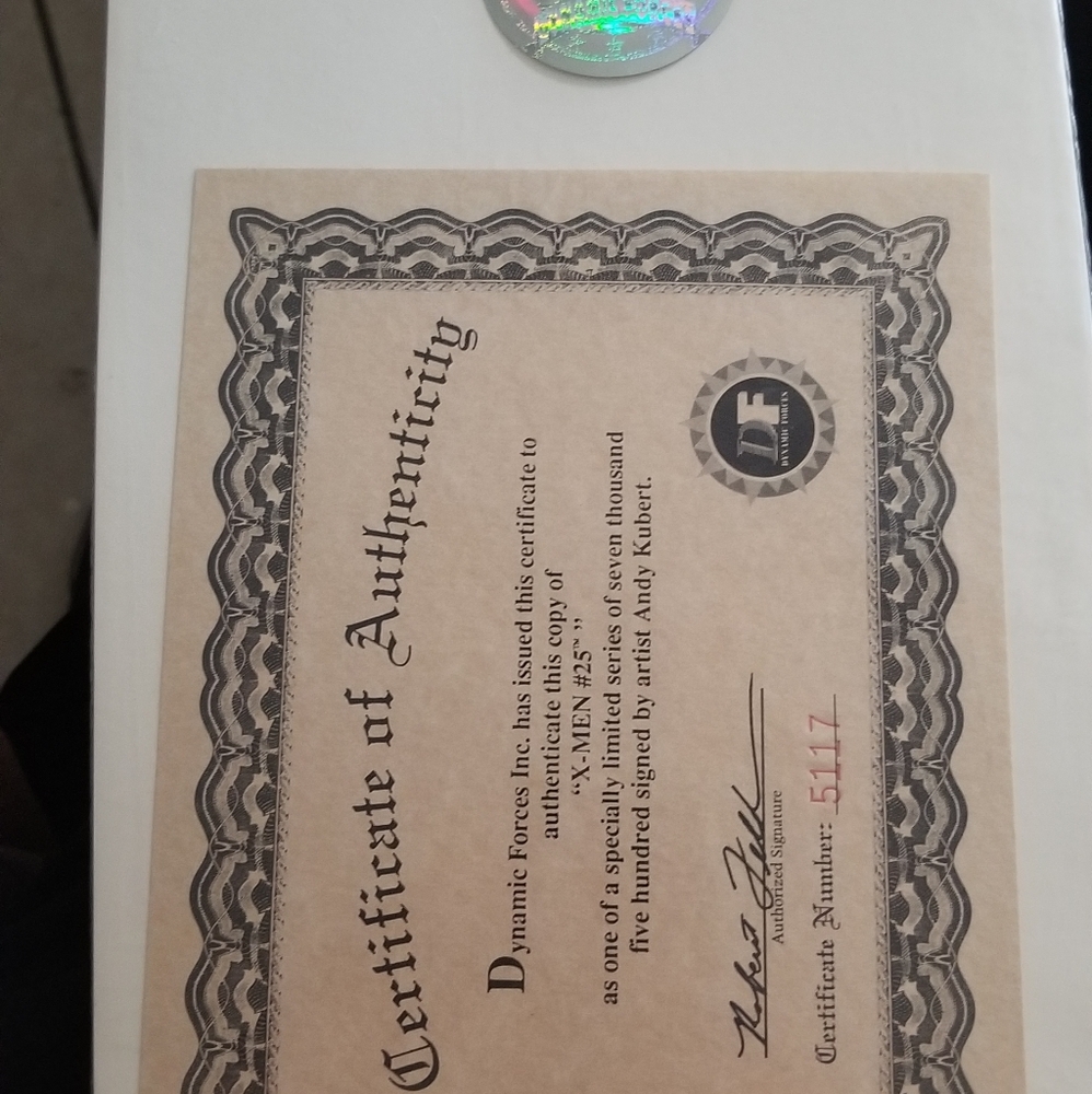 Sighed and certified comic books